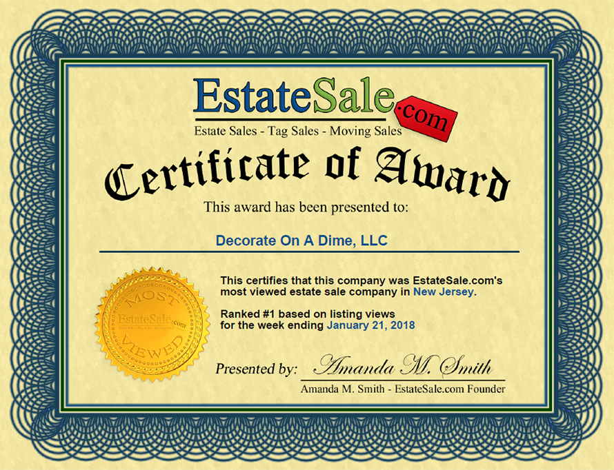 Top Estate Sales in NJ
